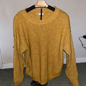 Sonoma Mustard Yellow and white sweater.